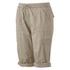 Juniors' Plus Size Unionbay Harriet Roll-tab Capris, Girl's, Size: 20 W, Beig/green (beig/khaki)