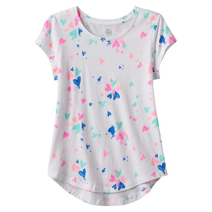 Plus Size Girls 7-16 So&reg; Short Sleeve Curve Hem Tee, Girl's, Size: 20 1/2, White
