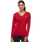 Women's Fila Sport&reg; Essential V-neck Long Sleeve Tee, Size: Xs, Med Red