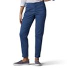 Women's Lee Embroidered Chino Ankle Pants, Size: 10 Avg/reg, Dark Blue