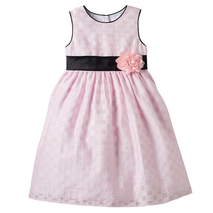 Girls 4-6x Marmellata Classics Checkered Burnout Dress, Girl's, Size: 4, Pink