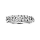 Love Always Platinum Over Silver 3/4-ct. T.w. Round-cut Diamond Wedding Band, Women's, Size: 9, White