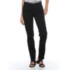 Women's Croft & Barrow&reg; Twill Pull-on Pants, Size: 12 Short, Black