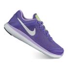 Nike Flex 2016 Rn Pre-school Girls' Running Shoes, Girl's, Size: 12, Drk Purple