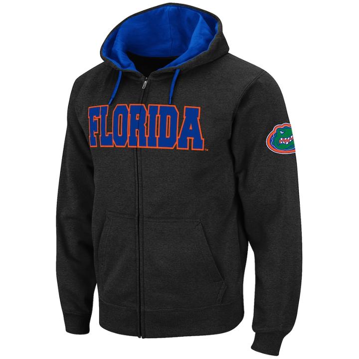 Men's Florida Gators Full-zip Fleece Hoodie, Size: Xl, Dark Grey