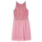 Girls 7-16 Iz Amy Byer Lace Bodice Chiffon Skirt Dress, Size: 7, Med Pink