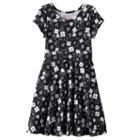 Girls 4-10 Jumping Beans&reg; Print Skater Dress, Girl's, Size: 4, Black
