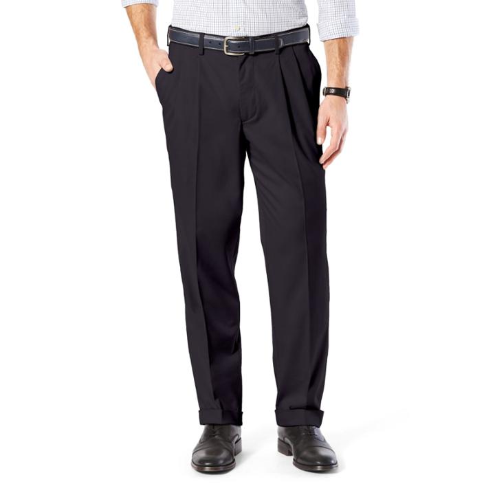 Men's Dockers&reg; Classic-fit Comfort Khaki Pants - Pleated D3, Size: 38x29, Blue (navy)
