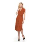 Women's Dana Buchman Pintuck Shirtdress, Size: Xl, Orange