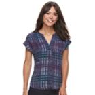 Women's Apt. 9&reg; Dolman Crepe Blouse, Size: Medium, Drk Purple