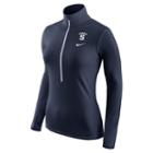 Women's Nike Syracuse Orange Pro Hyperwarm Pullover, Size: Large, Blue (navy)