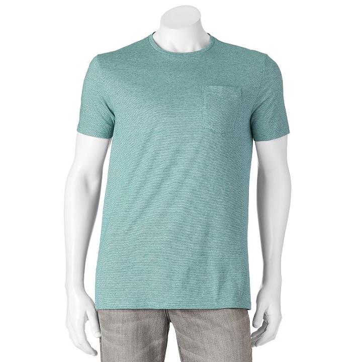 Men's Apt. 9&reg; Modern-fit Striped Crewneck Tee, Size: Medium, Blue