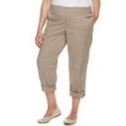 Plus Size Croft & Barrow&reg; Twill Convertible Pants, Women's, Size: 20 W, Med Grey