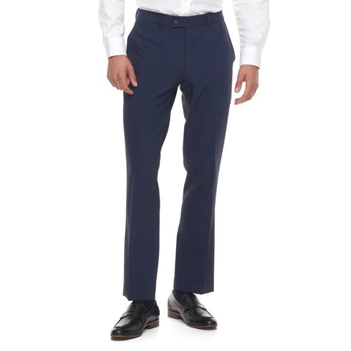 Men's Apt. 9&reg; Smart Temp Premier Flex Slim-fit Dress Pants, Size: 34x30, Blue