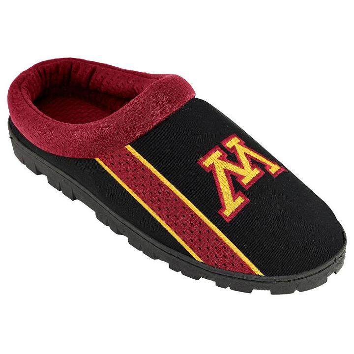 Adult Minnesota Golden Gophers Sport Slippers, Size: Xl, Black