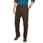 Big & Tall Croft & Barrow&reg; Flat-front Corduroy Pants, Men's, Size: 50x29, Dark Brown