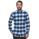 Big & Tall Croft & Barrow&reg; True Comfort Plaid Classic-fit Flannel Button-down Shirt, Men's, Size: Large, Brt Blue
