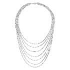 Sterling Silver Twist Link Multi Strand Necklace, Women's, Size: 18
