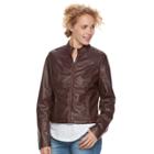 Juniors' J-2 Faux-leather Jacket, Teens, Size: Xl, Med Brown