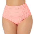 Juniors' Plus Size In Mocean Tummy-slimmer High-waisted Bikini Bottoms, Size: 1xl, Med Orange