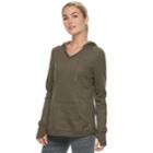 Women's Tek Gear V-neck Fleece Hoodie, Size: Xl, Dark Green