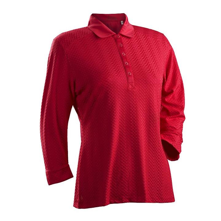 Plus Size Nancy Lopez Grace 3/4-sleeve Golf Polo, Women's, Size: 3xl, Red