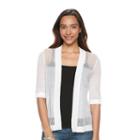 Women's Apt. 9&reg; Mesh Cardigan, Size: Xl, White