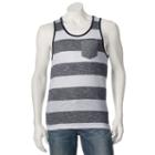 Men's Distortion Striped Tank Top, Size: Xxl, Dark Grey