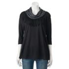 Women's French Laundry Fringe Scarf Sweater, Size: Small, Ovrfl Oth