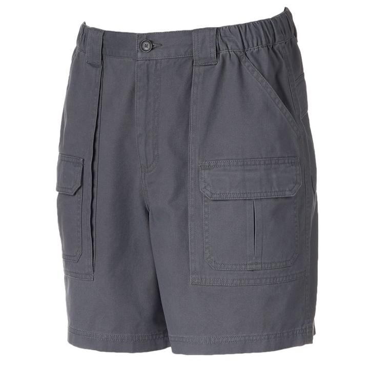 Big & Tall Croft & Barrow&reg; Side Elastic Cargo Shorts, Men's, Size: 50, Grey