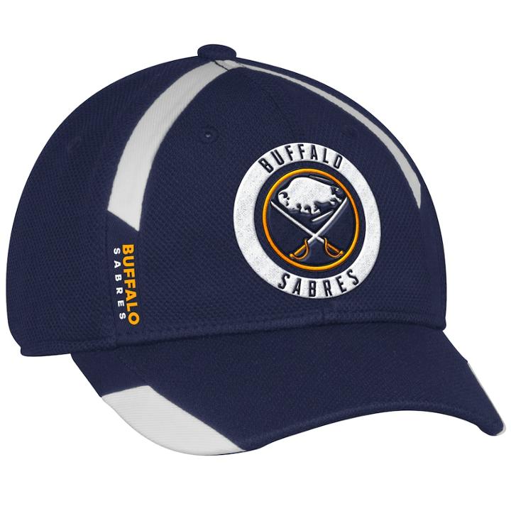 Adult Adidas Buffalo Sabres Practice Jersey Flex-fit Cap, Men's, Size: S/m, Blue (navy)