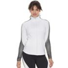 Women's Fila Sport&reg; Ribbed Panel Zip-up Jacket, Size: Xs, White