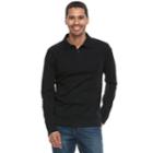 Men's Apt. 9&reg; Slim-fit Stretch Soft Touch Slubbed Polo, Size: Large, Black