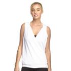 Women's Colosseum Drop Needle Hooded Yoga Tank, Size: Xs, White