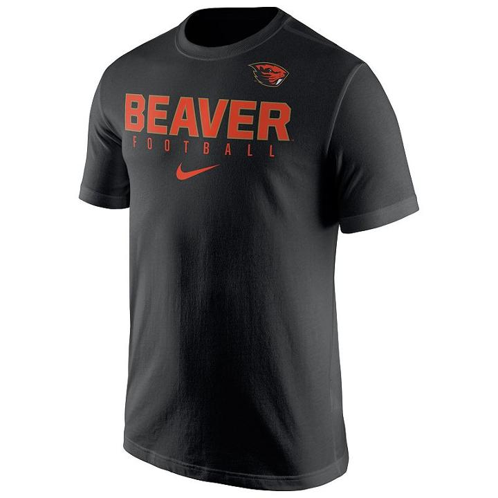 Men's Nike Oregon State Beavers Practice Tee, Size: Medium, Black