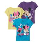 Disney's Minnie Mouse Girls 4-6x 3-pk. Tees, Size: 4, Multicolor