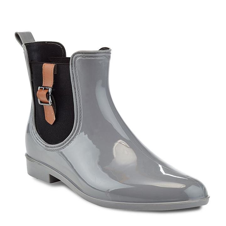 Henry Ferrera Clarity 5 Women's Water-resistant Chelsea Rain Boots, Size: 8, Grey