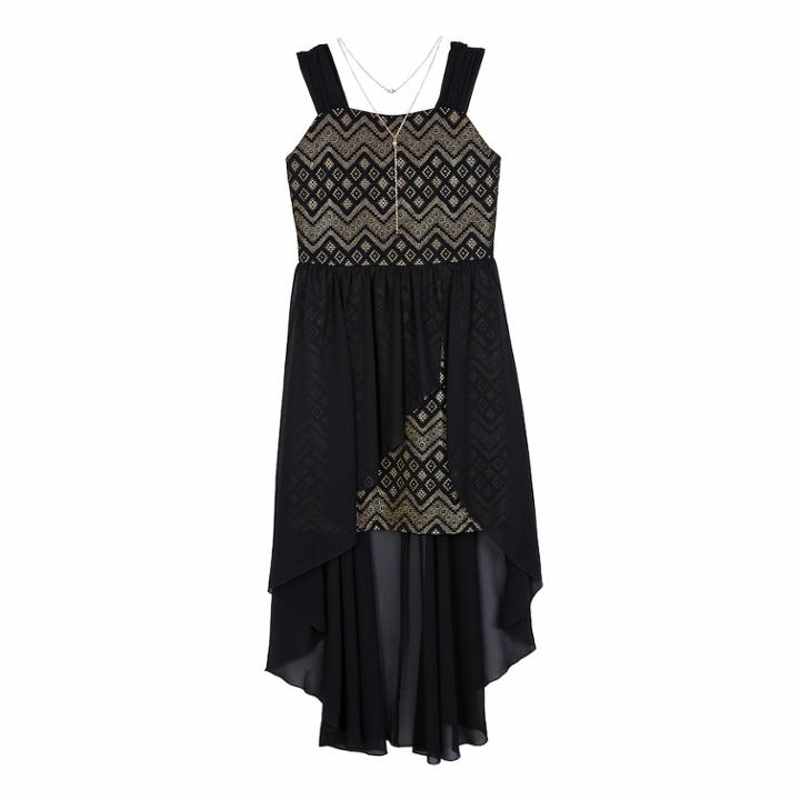Girls 7-16 Iz Amy Byer Walk-through Maxi Dress, Size: 8, Gold