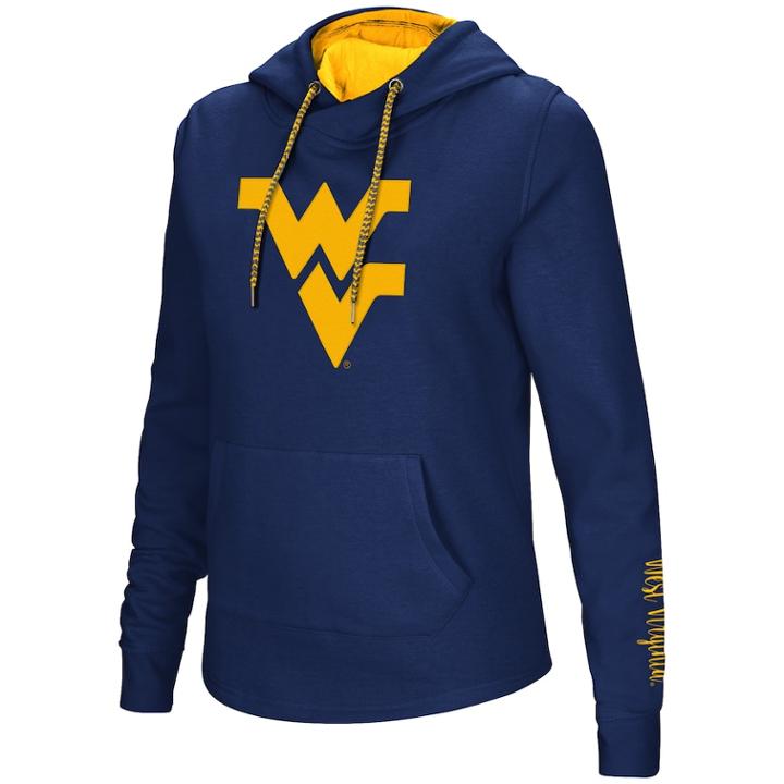 Women's West Virginia Mountaineers Crossover Hoodie, Size: Large, Med Blue