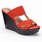 Style Charles By Charles David Fae Women's Wedge Sandals, Girl's, Size: 8.5, Red Other