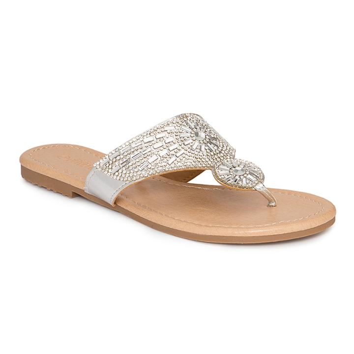 Olivia Miller Destin Women's Sandals, Size: 10, Silver