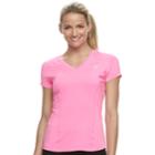 Women's Fila Sport&reg; Upf Short Sleeve V-neck Tee, Size: Medium, Brt Pink