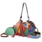 Amerileather Qmetal Patchwork Leather Mini Shoulder Bag, Women's, Multicolor