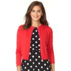 Women's Chaps Crop Cardigan, Size: Large, Red