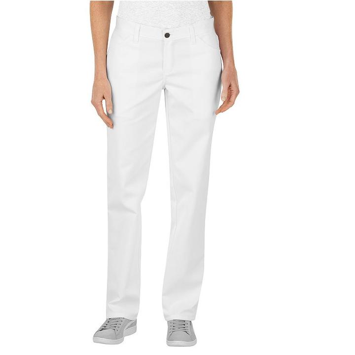 Dickies Relaxed Fit Straight-leg Utility Pants - Women's, Size: 10 Avg/reg, White Oth