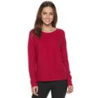 Women's Apt. 9&reg; Ribbed Crewneck Dolman Sweater, Size: Large, Dark Pink
