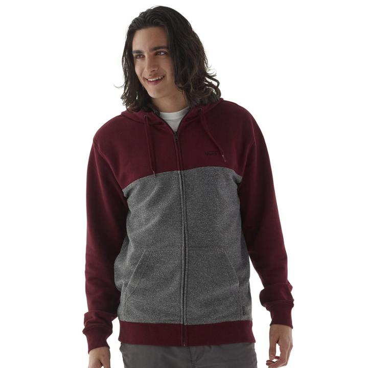 Men's Vans Colorblock Hoodie, Size: Medium, Dark Red