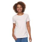 Women's Croft & Barrow&reg; Essential Classic Crewneck Tee, Size: Xs, Brt Pink