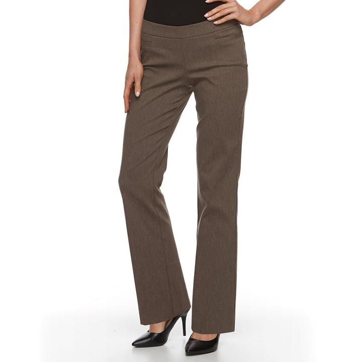 Petite Apt. 9&reg; Brynn Modern Fit Bootcut Pull-on Pants, Women's, Size: 2 Petite, Dark Brown