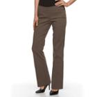 Petite Apt. 9&reg; Brynn Modern Fit Bootcut Pull-on Pants, Women's, Size: 2 Petite, Dark Brown